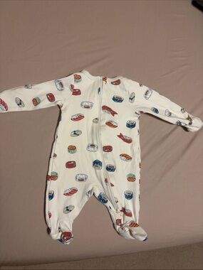 wonder nation White Footed One-Piece with Sushi Print